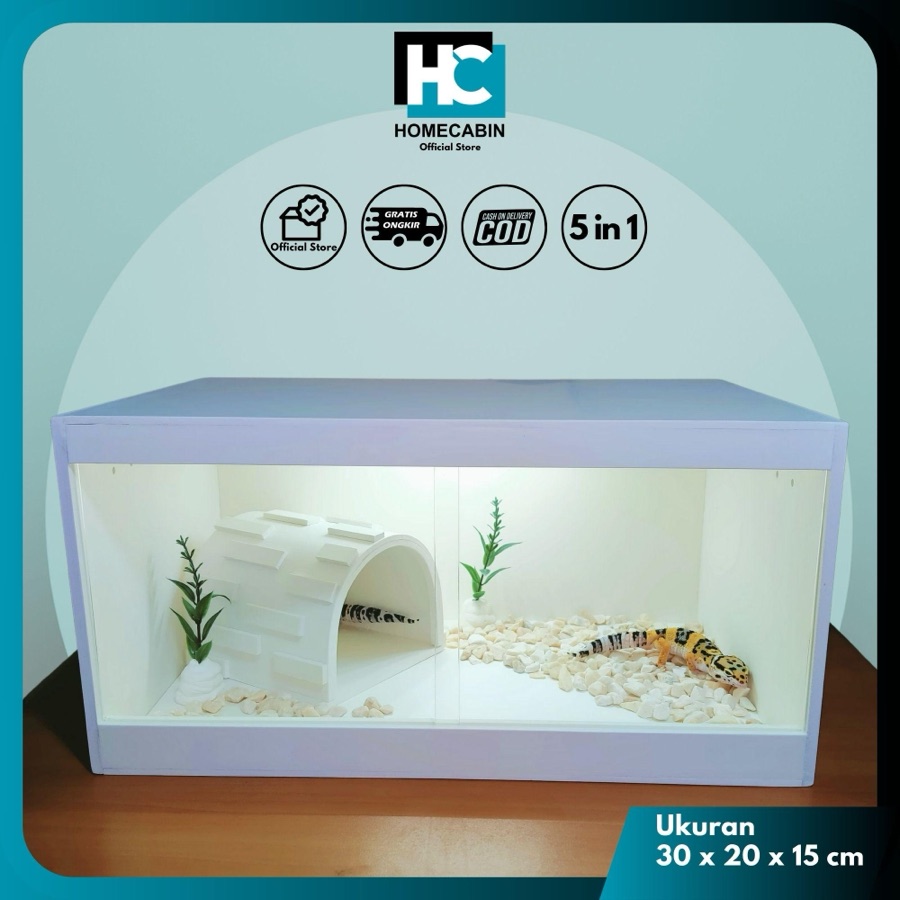 Kandang Reptil Akrilik / Terrarium / Enclosure / Kandang Gecko